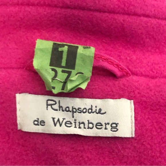 Rhapsodie de Weinberg woman’s 3/4 length coat in fuchsia - Picture 2 of 5